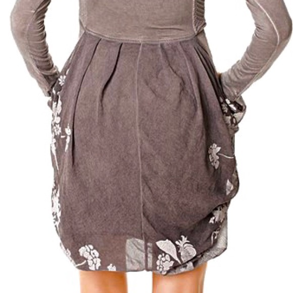 Angels Never Die Dark Gray Unique Design Empire-Waist Dress - Picture 4 of 15